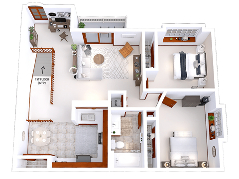 a floor plan of a house
